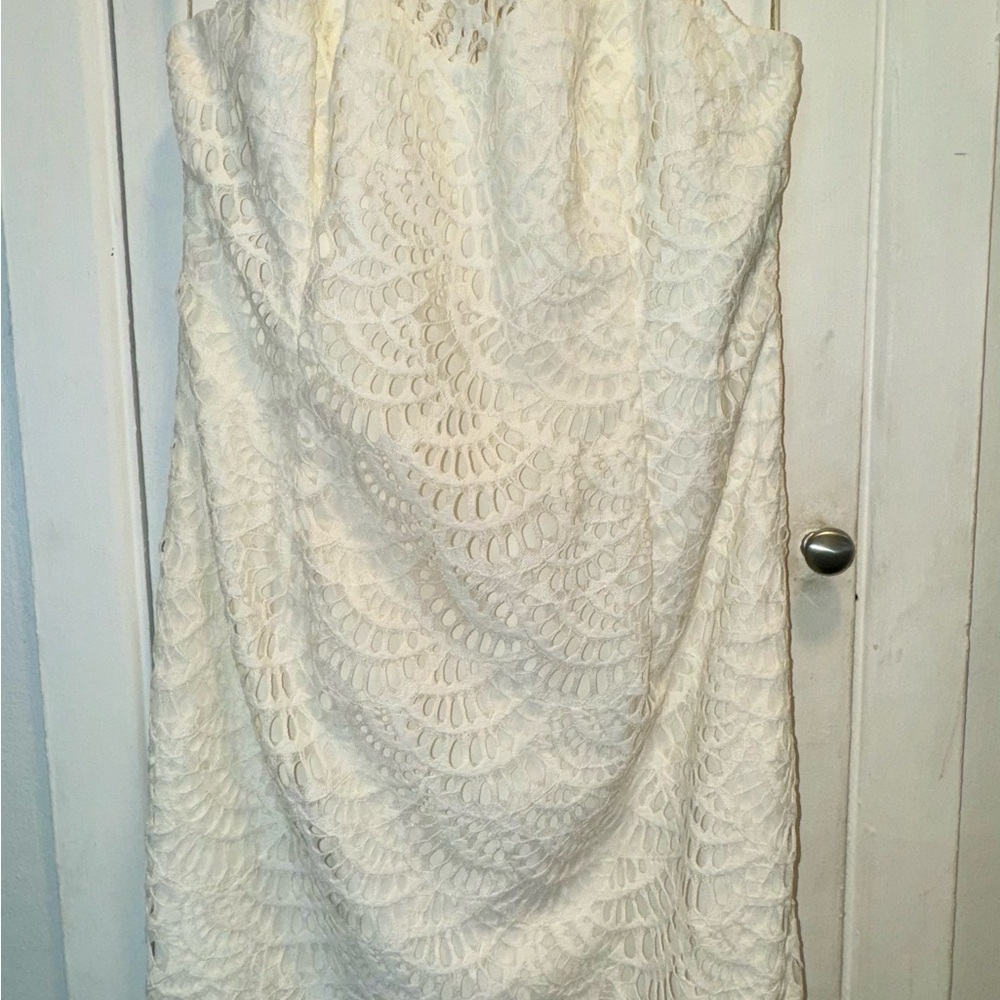Lilly Pulitzer Strapless Ivory Lace Dress